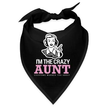 Lustige Tante Design Crazy Tante Design - Bandana - Schwarz - Vorne