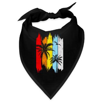 Sommer Retro - Bandana - Schwarz - Vorne