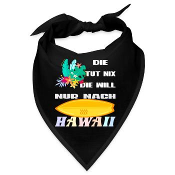 Hawaii Honolulu Hawaiian Geschenk - Bandana - Schwarz - Vorne