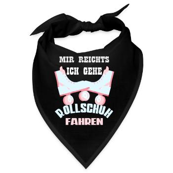 Rollschuh Rollschuhe Rollschuhlaufen Geschenk - Bandana - Schwarz - Vorne