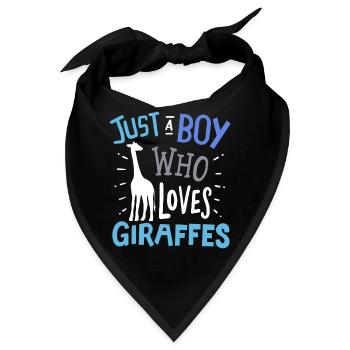 Giraffen Giraffe - Bandana - Schwarz - Vorne