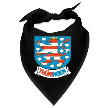 Thüringer Thüringen Erfurt Geschenk - Bandana - Schwarz - Vorne