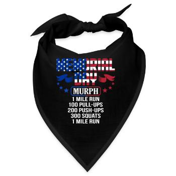 Memorial Day Murph Militärdienst - Bandana - Schwarz - Vorne