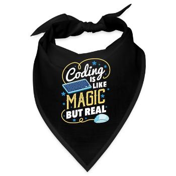 Lustiges Codier-Geschenk für einen Programmierer - Bandana - Schwarz - Vorne