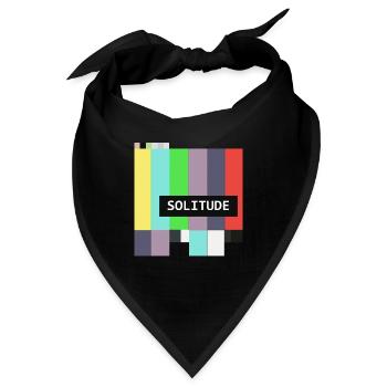Solitude Vaporwave Retro Standby TV Glitch 90s Art - Bandana - Schwarz - Vorne