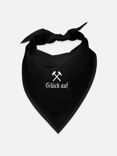 Glück auf - Bandana - Schwarz - Vorne