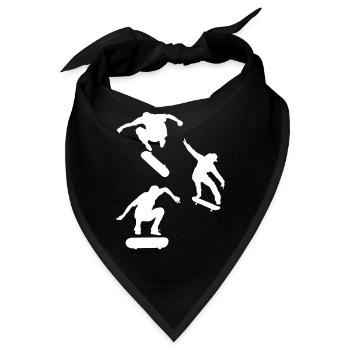 Skatepark Skateboard Skater Skaten Skateboarder - Bandana - Schwarz - Vorne