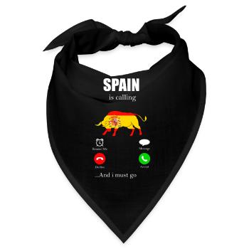 Spanien Tshirt Andalusien Spain Matador Geschenk - Bandana - Schwarz - Vorne