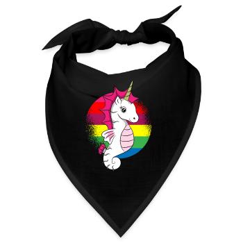 Seahorse bunt by The Manzanita`s - Bandana - Schwarz - Vorne