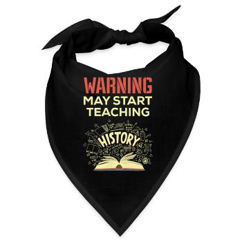 Geschichte Warnung Geschichtslehrer für Geschichts - Bandana - Schwarz - Vorne