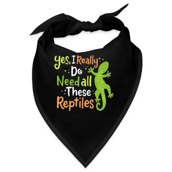 Reptil Eidechse Herpetologe - Bandana - Schwarz - Vorne