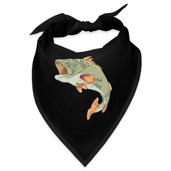 Karpfen und andere Fischarten Angeln Geschenkidee - Bandana - Schwarz - Vorne