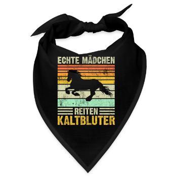 Kaltblüter Kaltblut Pferd Reiter Geschenk - Bandana - Schwarz - Vorne