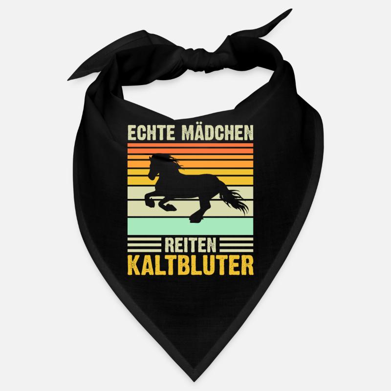 Echte Mädchen reiten Kaltblüter Bandana