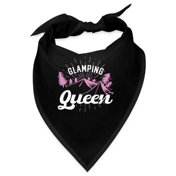 Glamping Queen Camping - Bandana - Schwarz - Vorne