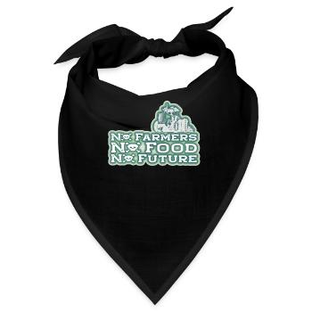 No Farmers No Food No Future Traktor - Bandana - Schwarz - Vorne