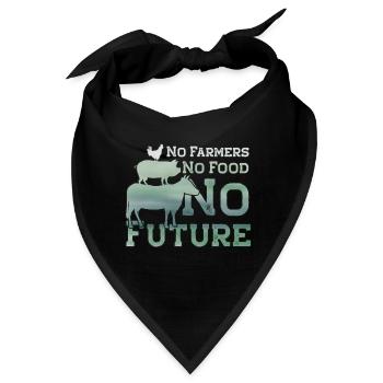 No Farmers No Food No Future Traktor - Bandana - Schwarz - Vorne