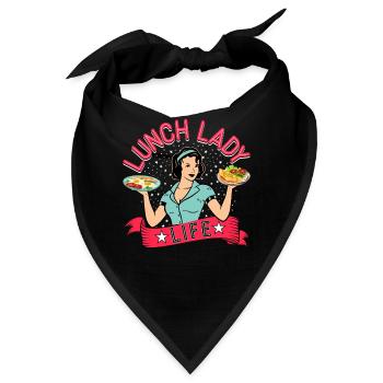 Lunch Lady I Mittagessen Lady - Bandana - Schwarz - Vorne