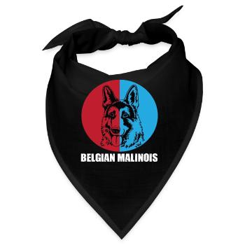 Belgischer Malinois - Bandana - Schwarz - Vorne