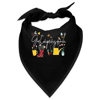 Kleingarten Anfänger Gartenprinzessin Gemüse - Bandana - Schwarz - Vorne