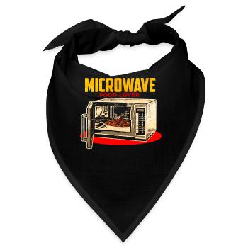 Mikrowelle Ofen Fast Food Liebhaber - Bandana - Schwarz - Vorne