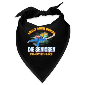 Lasst mich durch die Senioren brauchen mich - Bandana - Schwarz - Vorne