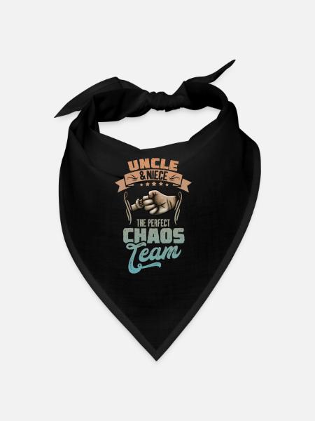 Uncle & niece the perfect chaos team - Bandana - Schwarz - Vorne