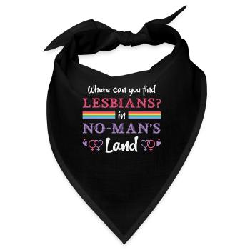 Lesbisch Lesbe Lesben LGBT Regenbogen Geschenk - Bandana - Schwarz - Vorne