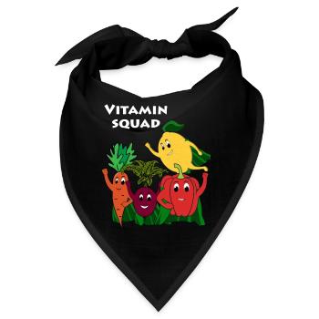 Vitamin Squad-Superfood Gemüse Vegan - Bandana - Schwarz - Vorne