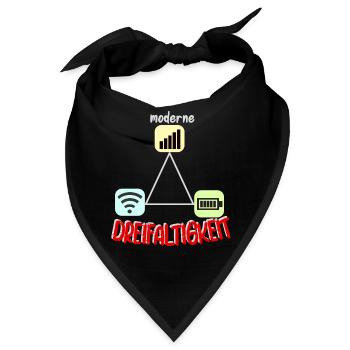 Nerd geek gamer WLAN Empfang modern Dreifaltigkeit - Bandana - Schwarz - Vorne