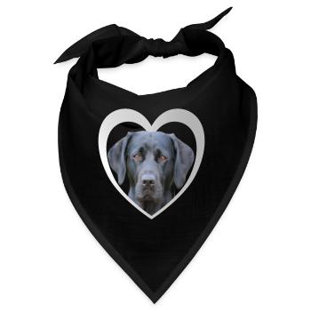 I Love my Labrador - Labrador Hunde - Bandana - Schwarz - Vorne