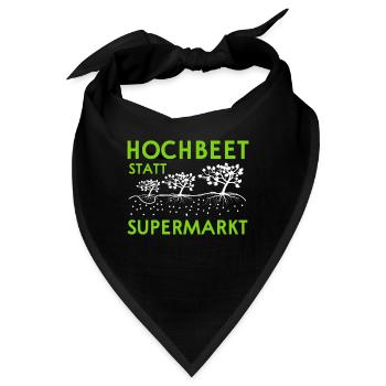 Hochbeet statt Supermarkt - Bandana - Schwarz - Vorne