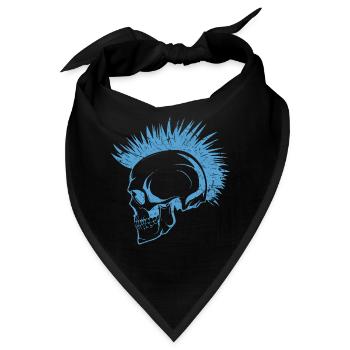 Schädel Punks Punk - Bandana - Schwarz - Vorne