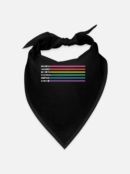 LGBT CSD Gay Pride Regenbogen Lichtschwert - Bandana - Schwarz