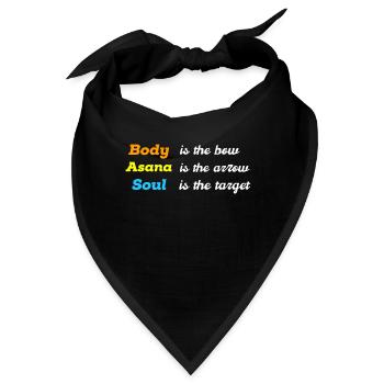 Yoga, Yoga, Yoga, Yoga, Yoga, Yoga, Yoga, Yoga - Bandana - Schwarz - Vorne