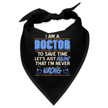 Arzt – I Am A Doctor - Bandana - Schwarz - Vorne