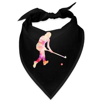 Feldhockey Hockey Spielerin Mannschaft Geschenk - Bandana - Schwarz - Vorne