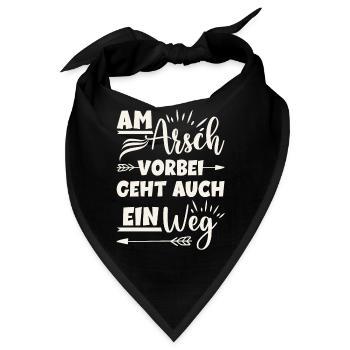 Am Arsch vorbei geht auch ein Weg - Bandana - Schwarz - Vorne