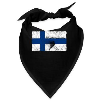 Eishockey Finnland Fan Geschenk - Bandana - Schwarz - Vorne