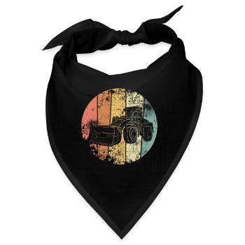 Radlader vintage Baustelle - Bandana - Schwarz - Vorne