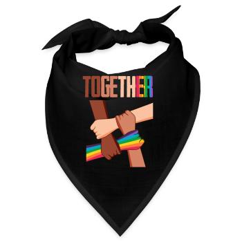 Equality Social Justice Human - Bandana - Schwarz - Vorne
