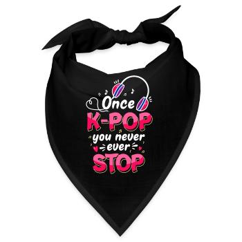 K-Pop - Bandana - Schwarz - Vorne