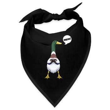 Sture Laufente Laufenten Nein lustig Geschenk - Bandana - Schwarz - Vorne