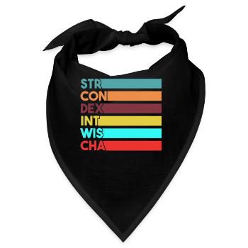 Gamer Stats Geschenk - Bandana - Schwarz - Vorne