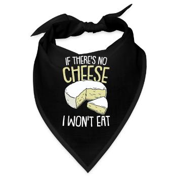 Käse Cheese Cheddar Maus Käsestück Spruch Geschenk - Bandana - Schwarz - Vorne