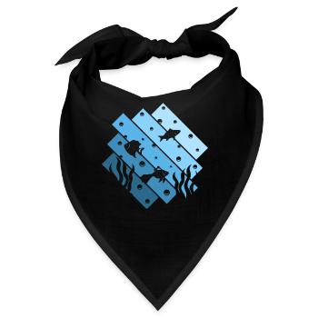 Aquarium - Bandana - Schwarz - Vorne