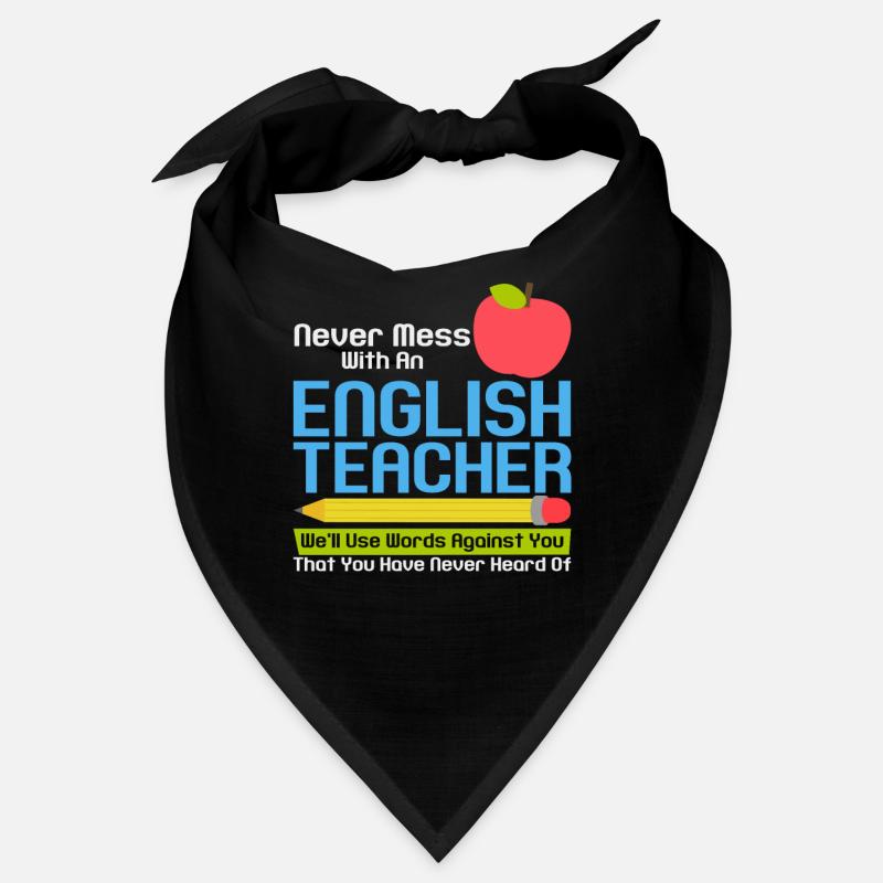 Lustig Englischlehrer Lehrerin Englisch Vokabeln - Bandana - Schwarz