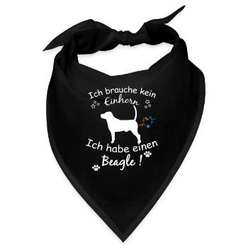 Beagle Hund - Beagle - Bandana - Schwarz - Vorne