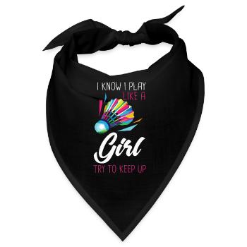 Badminton Federball Badmintonspielerin Ballsport - Bandana - Schwarz - Vorne