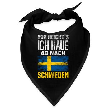 Schweden Flagge Schwede Geschenk - Bandana - Schwarz - Vorne